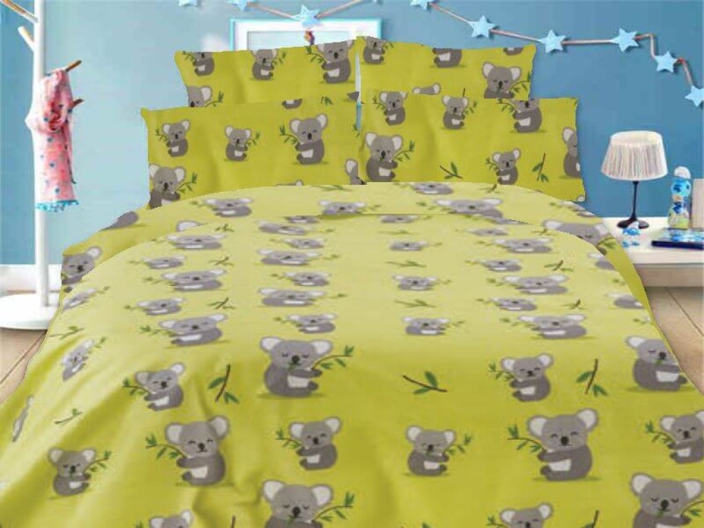 Παιδικά Σεντόνια Σετ Πράσινα Βαμβακερά Κοάλα Γαρύφαλλο 160x240 | Γαρύφαλλο - Λευκά Είδη